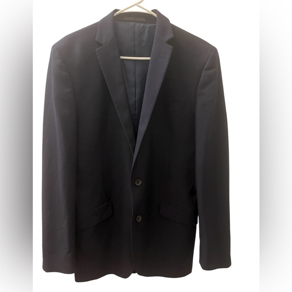 Blue Kenneth Cole Satin Lined Blazer 40L